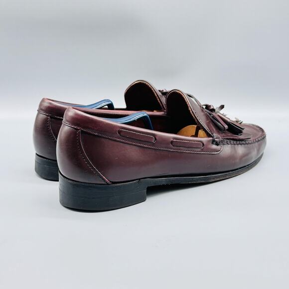 Sebago Shoes Mens 11 Brown Leather Tassel Loafers Handsewn Slip On Moc Toe - Picture 7 of 11